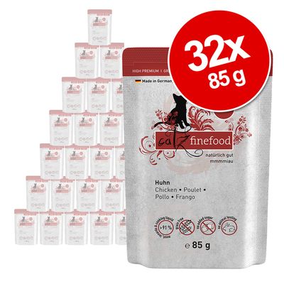 catz finefood Senior Saver Pack 32 x 85g Chicken