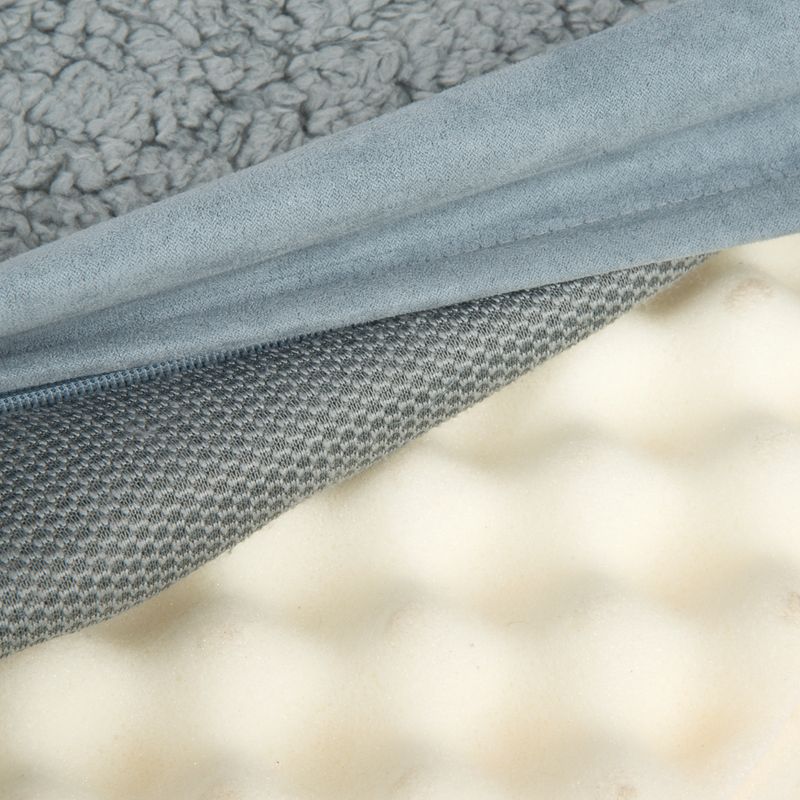 Rectangular Memory Foam Dog Bed - Grey 72 x 50 x 9.5 cm (L x W x H)