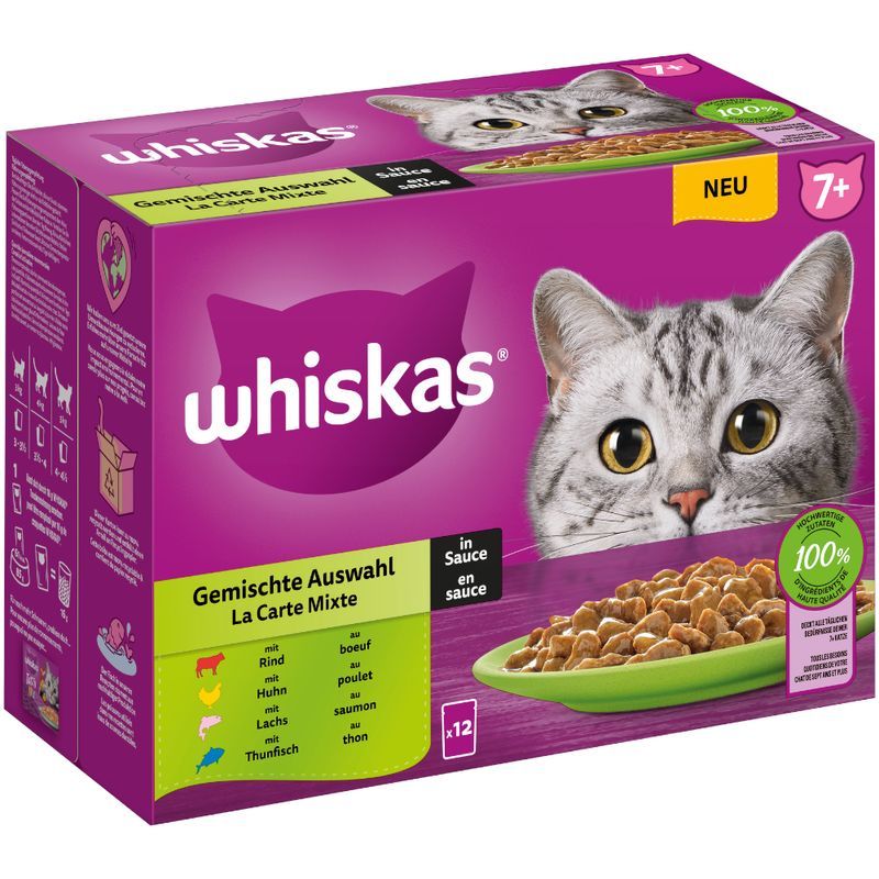 Whiskas Senior Pouches 12 x 85g 11+ Poultry Selection in Jelly