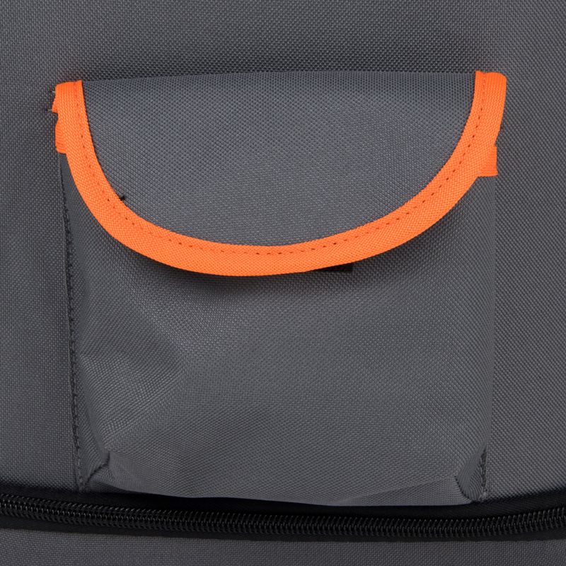 Collapsible Transport Case Grey & Orange: 42 x 32 x 30cm (L x W x H)