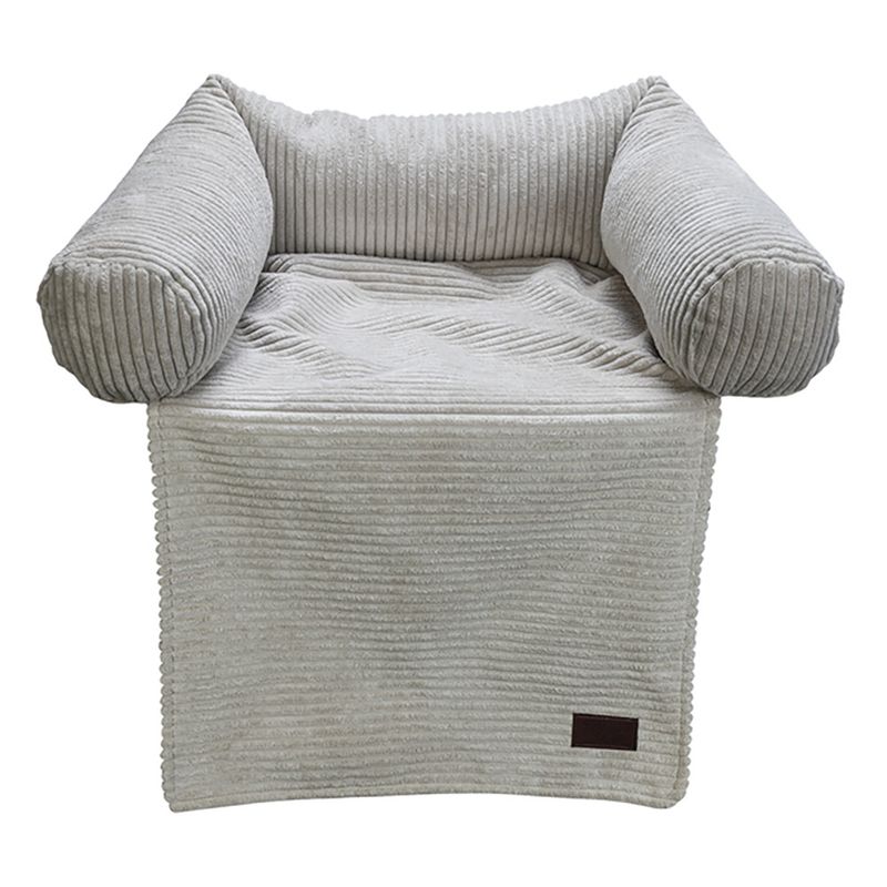 Designed by Lotte Couch Ribbed Cushion - Light Grey approx. 50 x 45 x 13.5cm (L x W x H)
