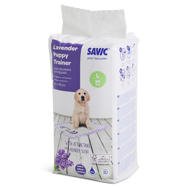 Savic Puppy Trainer Pads with lavender scent Medium: L 45 x W 30 cm, 30 pieces
