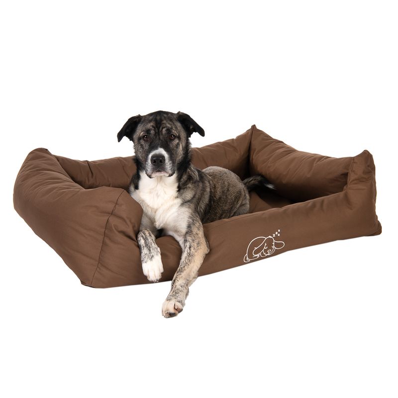 Strong & Soft Dog Bed - Brown 76 x 60 x 21cm (L x W x H)