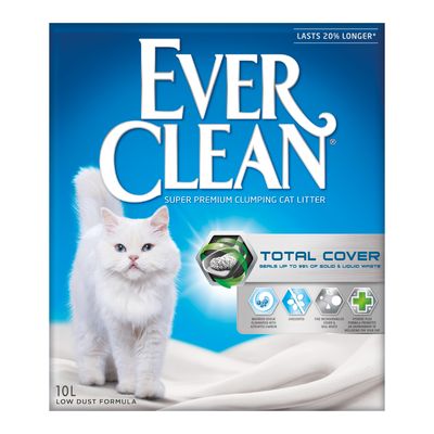 Ever Clean® Total Cover Clumping Cat Litter - Unscented 10l