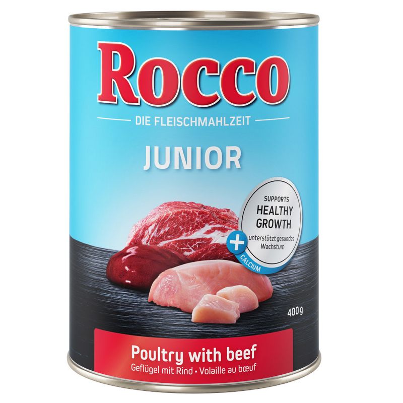 Rocco Junior 6 x 400g Turkey with Veal Hearts & Rice