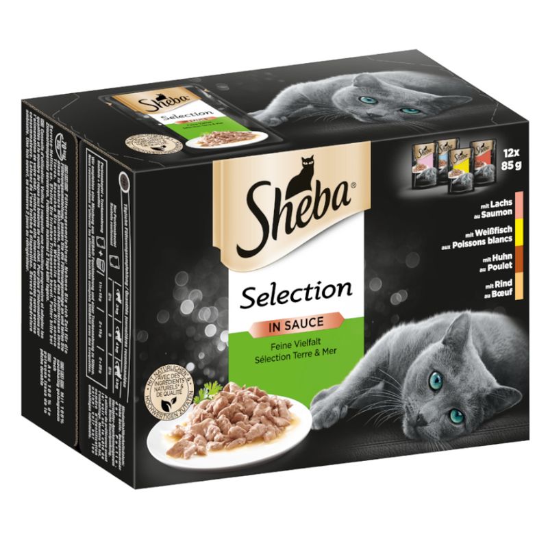 Sheba Pouches Select Slices in Gravy 48 x 85g Succulent Collection in Gravy