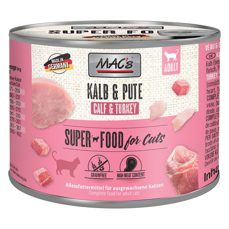 MAC's Cat 6 x 200g Poultry, Beef & Cranberry