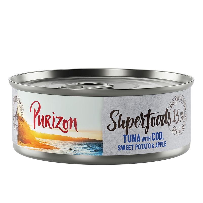 Purizon Superfoods 6 x 70g Mixed Pack (2x Chicken, 2x Tuna, 1x Wild Boar, 1x Game)