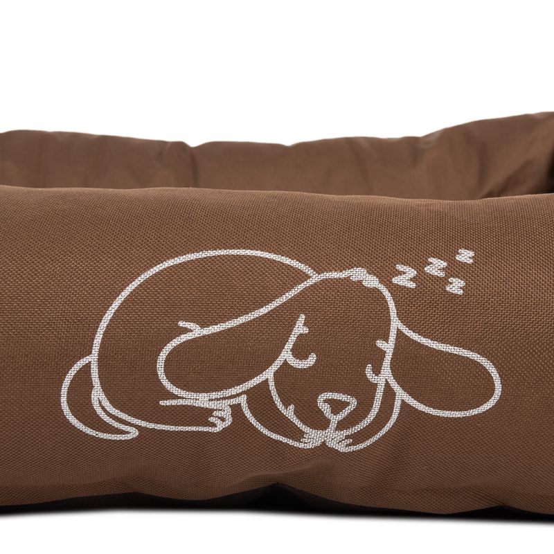 Strong & Soft Dog Bed - Brown 76 x 60 x 21cm (L x W x H)