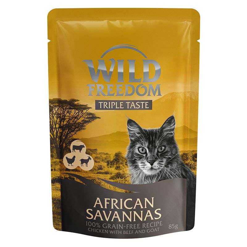 Wild Freedom Triple Taste Pouches 8 x 85g European Highlands (Chicken, Salmon & Lamb)