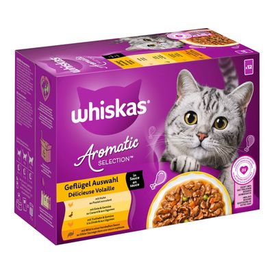 Whiskas 1+ Aromatic Selection Saver Pack 96 x 85g Mixed Selection in Gravy