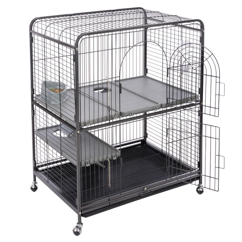 TIAKI Villa Small Pet Cage Main Cage: 79 x 52 x 99.5cm (L x W x H)