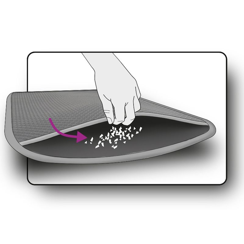 Flamingo Mat for cat toilets Matz black