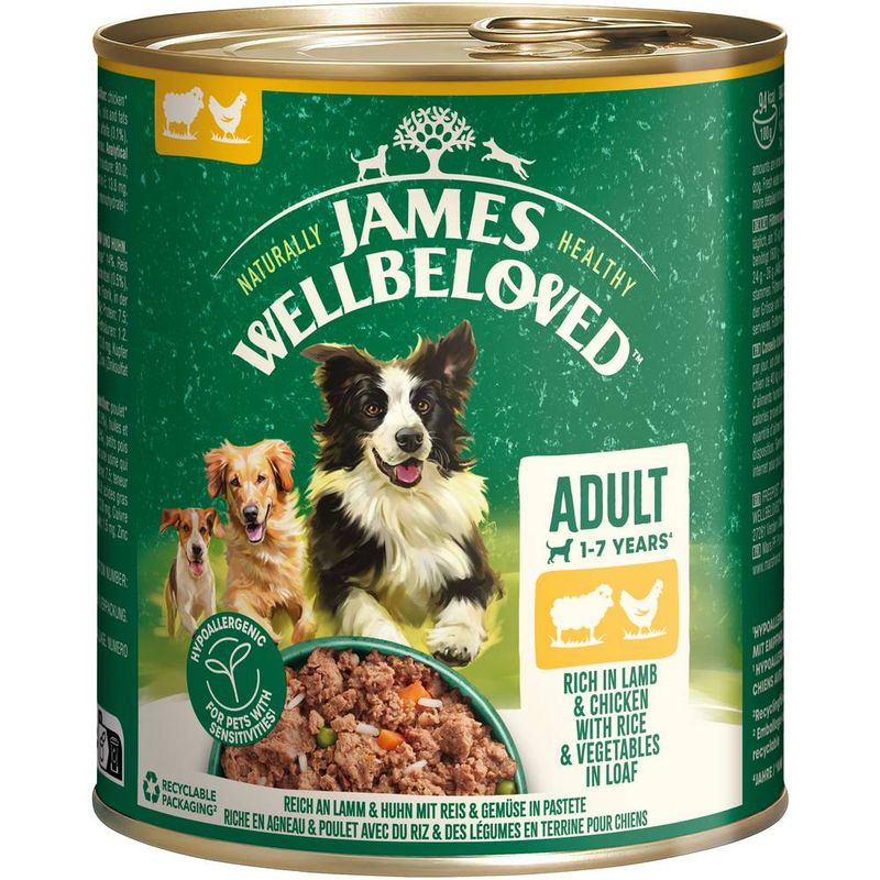 James Wellbeloved Adult Dog Hypoallergenic Lamb & Chicken 6 x 800g
