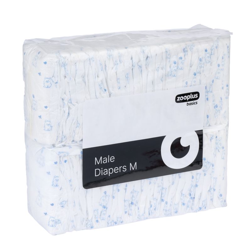 zooplus Basics Male Dog Nappies Size S: 32 - 44cm, 50 Nappies