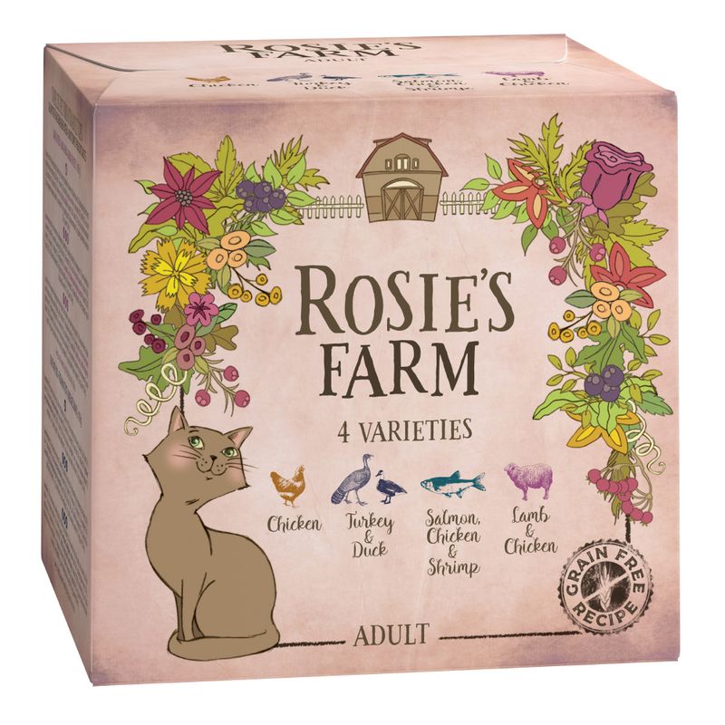 Rosie's Farm Adult Mixed Trial Pack - Trays 4 x 100g (4 varieties)