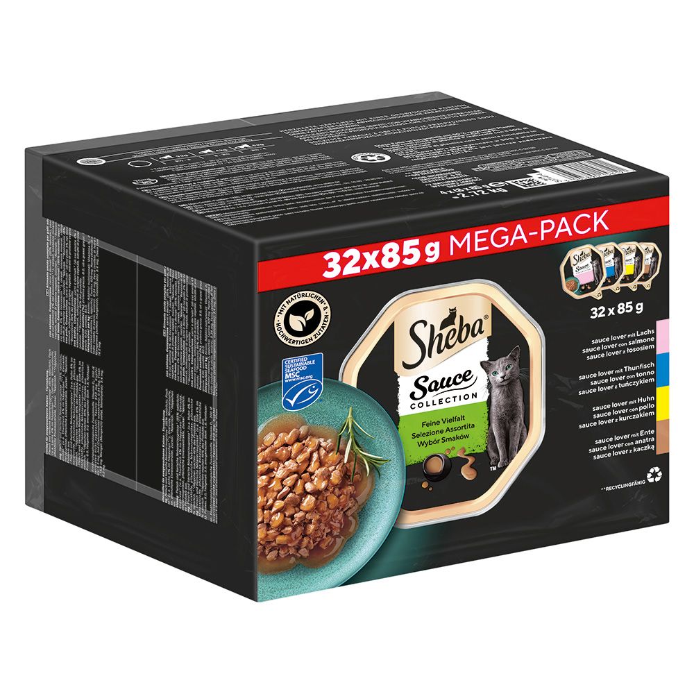 Sheba Varieties Multipack Saver Pack 32 x 85g Poultry Collection Select Slices in Gravy