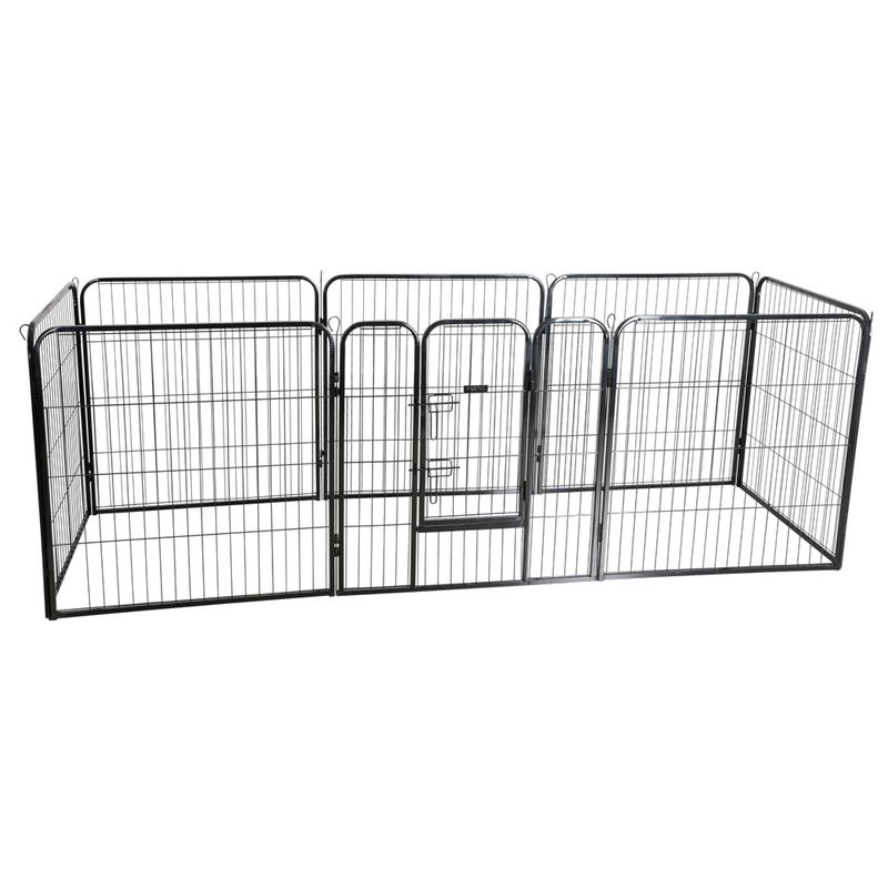 Kerbl Pet Enclosure with Door for Dogs and Puppies 8 elements, 80 x 77cm (W x H)
