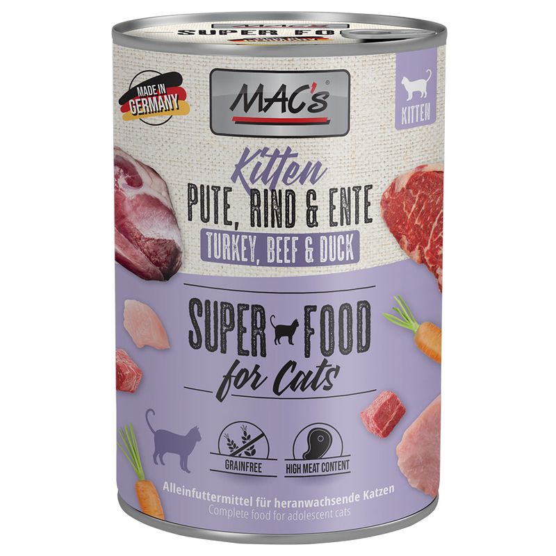 MAC's Cat 6 x 400g Poultry, Beef & Cranberry