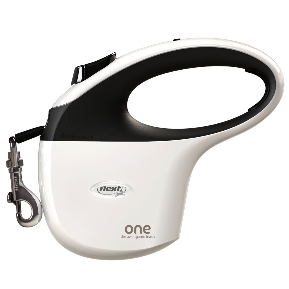 flexi One The Avantgarde Harness Leash - White Leash up to 25kg