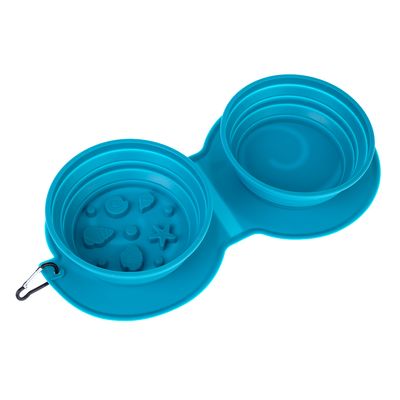 TIAKI Sea Shell Silicone Double Travel Bowl 2 x 600ml