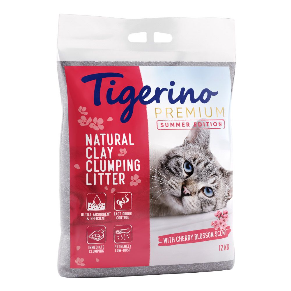Tigerino Premium Cat Litter – Limited Edition Cherry Blossom Scented 12kg