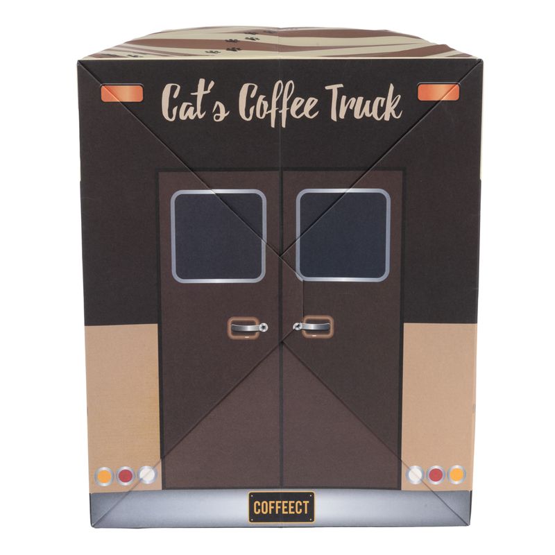 TIAKI Paper Tunnel Coffee Truck for Cats 60 x 22 x 27cm (L x W x H)