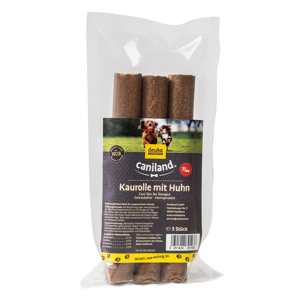 Caniland Chew Rolls with Chicken 3 Sticks (180g)