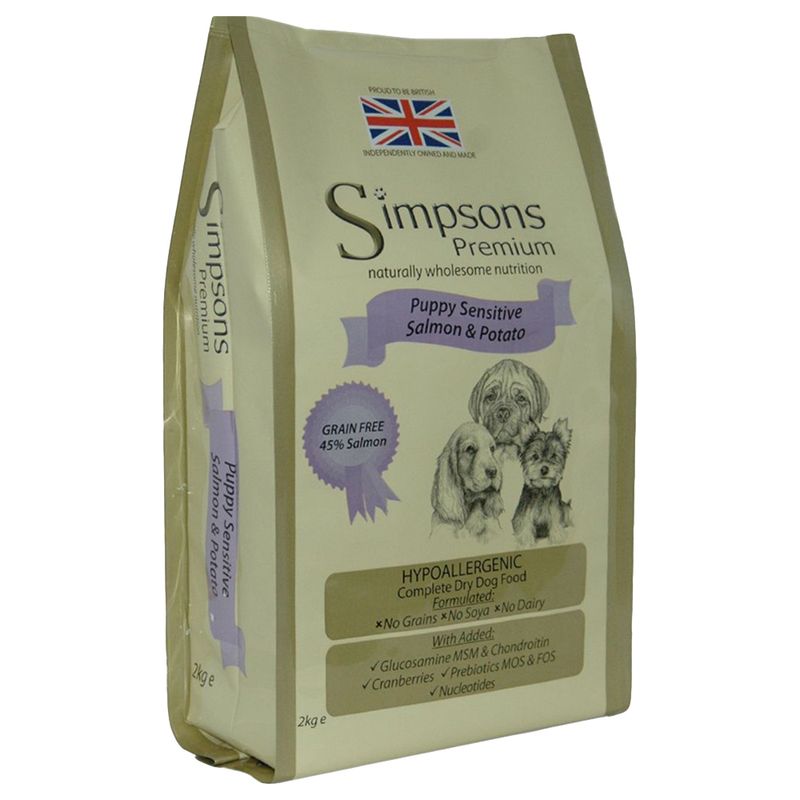 Simpsons Premium Dry Dog Food Economy Packs 2 x 12kg Sensitive Adult Salmon & Potato