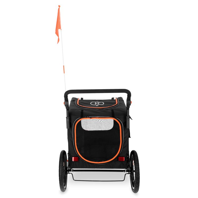Nomad Tales Spirit Bike Trailer - Ebony/Tangerine 145 x 72 x 102 cm (L x W x H), up to 45kg