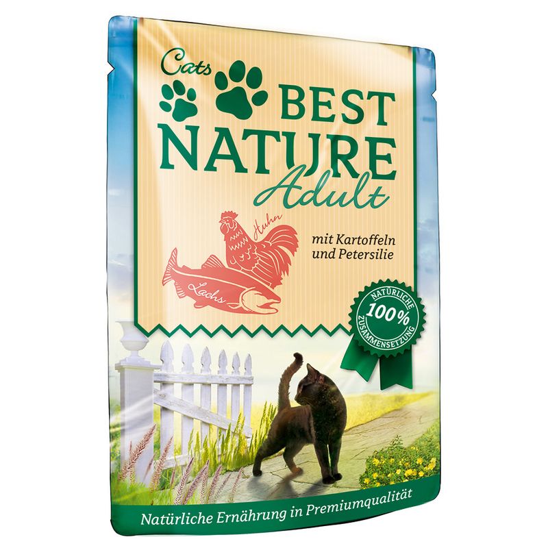 Best Nature Cat Adult 16 x 85g Veal with Courgette & Safflower Oil