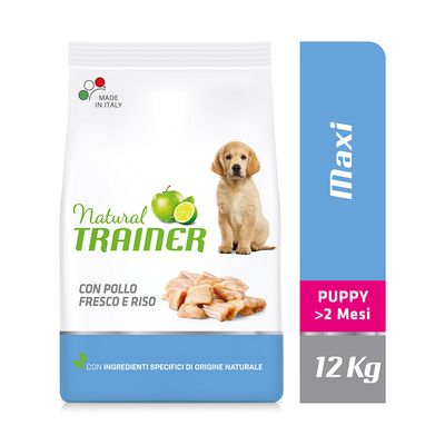 Natural Trainer Puppy & Junior Maxi with Chicken 12kg