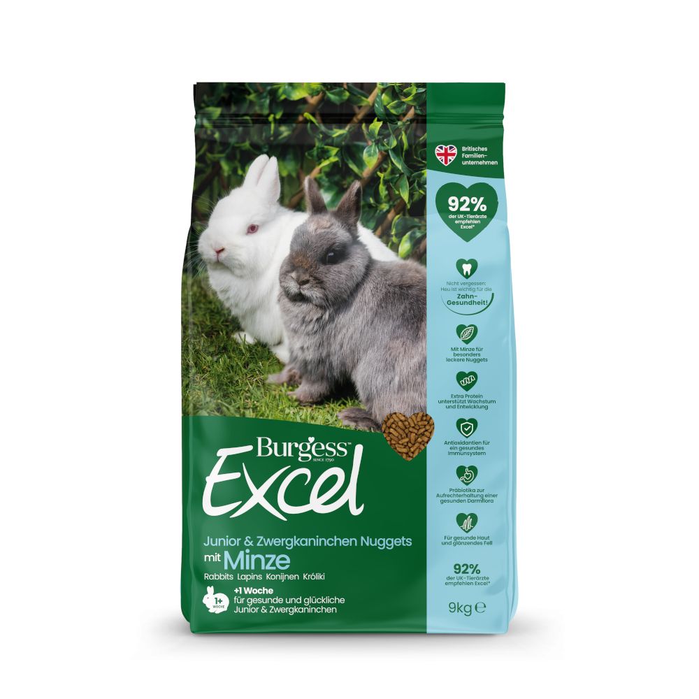 Burgess Excel Junior & Dwarf Rabbit Nuggets with Mint 1.75kg