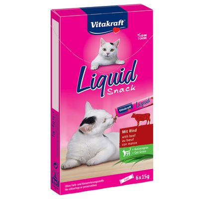 Vitakraft Cat Liquid-Snack Beef & Inulin 6 x 15g