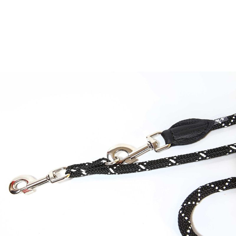 JULIUS-K9 IDC® Adjustable Rope Lead Black: 220cm Length, diameter 12mm