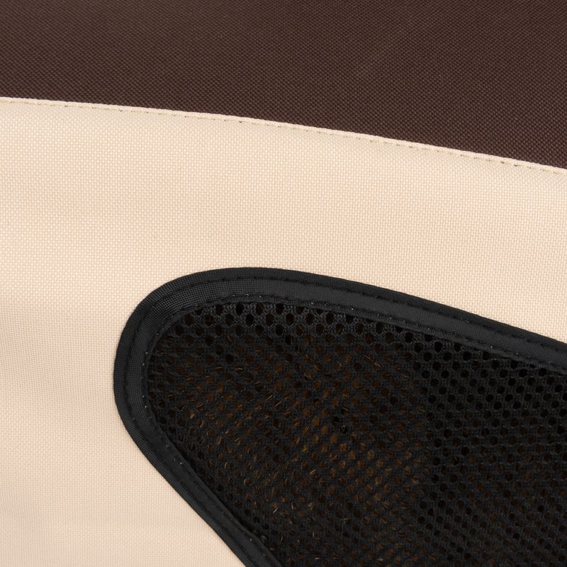 Pet Carrier Brown & Beige: 54 x 26 x 30cm (L x W x H)