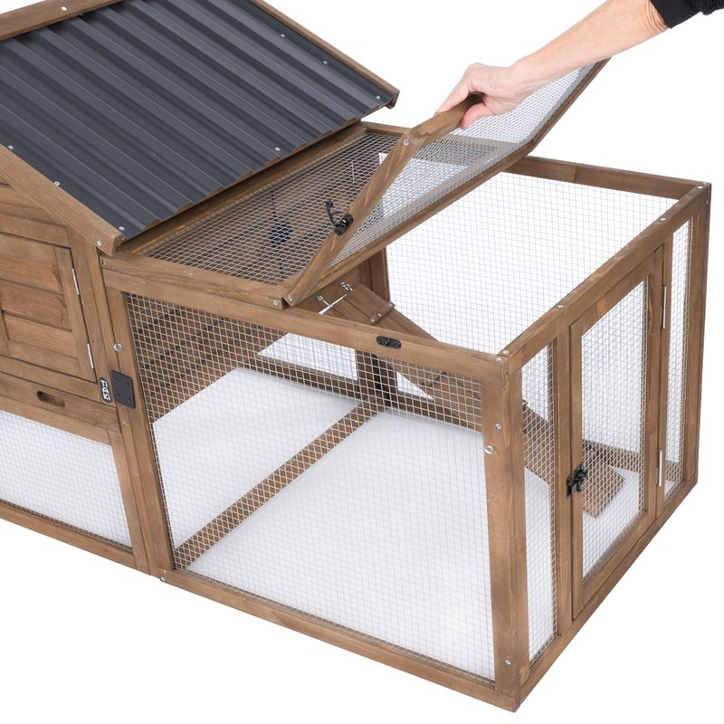 TIAKI Rabbit Hutch Attached Enclosure: 116 x 78 x 89.8 cm (L x W x H)