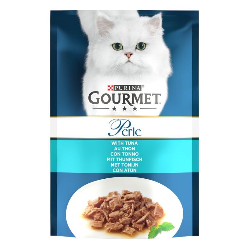 Gourmet Perle Pouches Mixed Mega Pack 96 x 85g Beef, Chicken, Salmon, Tuna in Sauce