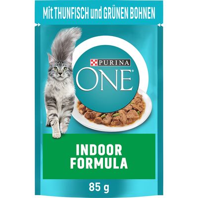 PURINA ONE Indoor Formula with Tuna & Green Beans (13 x 85g)