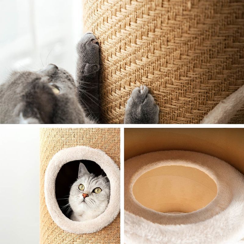 Lionto Scratching Barrel with Jute - Beige 50 x 36 x 36cm (H x L x W)