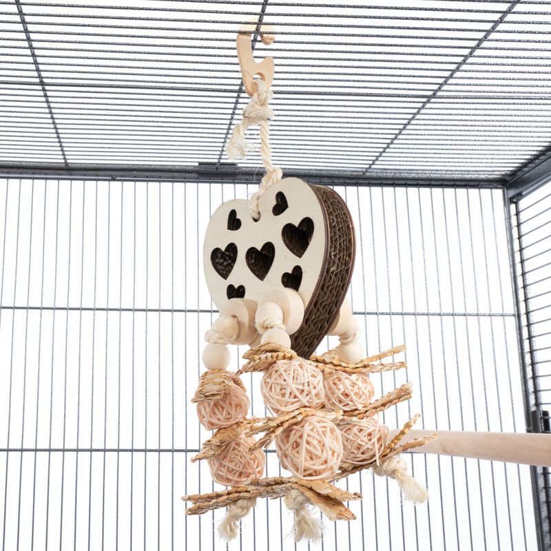 TIAKI Heart Snack Bird Toy approx. 30 x 10 x 9cm (L x W x H)