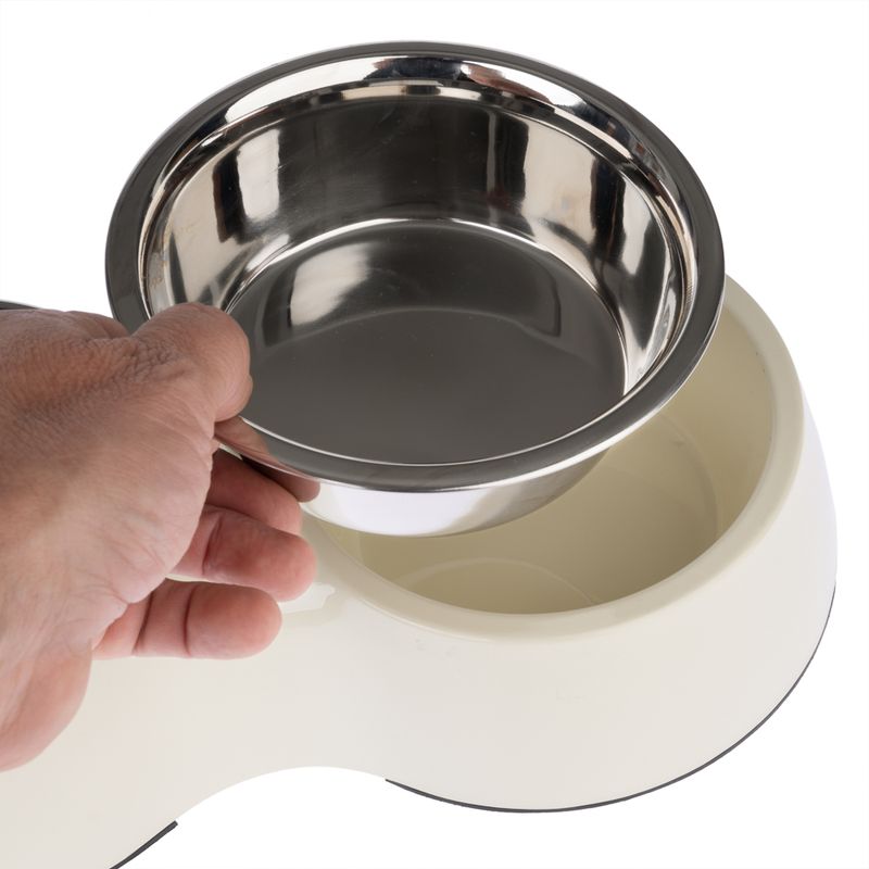 TIAKI Melamine Double Bowl 2 x 800ml, each diameter 16cm