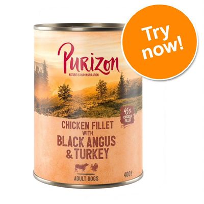 Purizon Single Can 1 x 400g Chicken Fillet with Black Angus Beef & Turkey