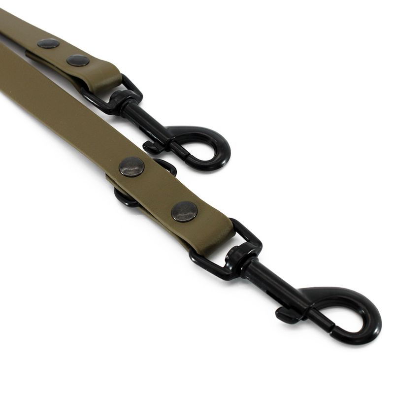 Home Adjustable BioThane® lead, olive 200 cm long, 19 mm wide