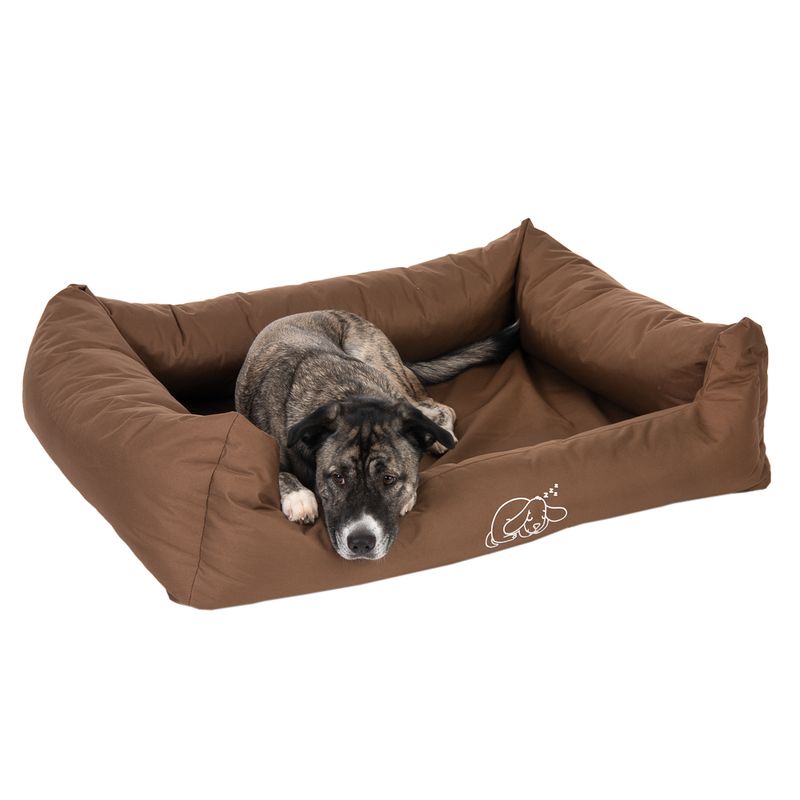Strong & Soft Dog Bed - Brown 76 x 60 x 21cm (L x W x H)