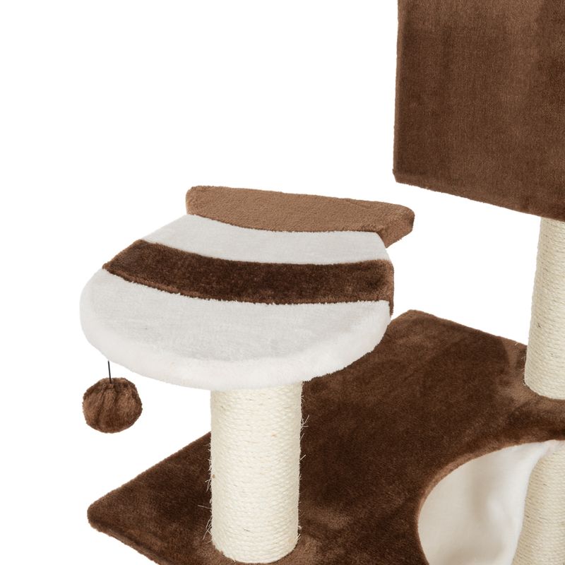 Gingerbread House Cat Tree with Ladder Beige
