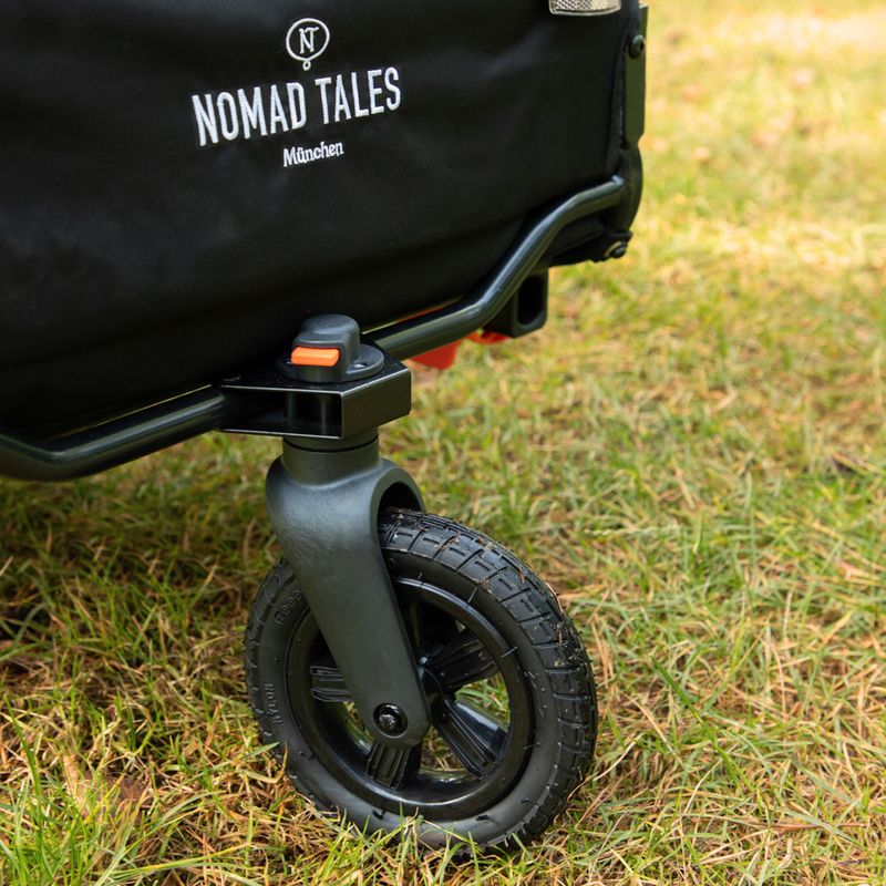 Nomad Tales Spirit Bike Trailer - Ebony/Tangerine 145 x 72 x 102 cm (L x W x H), up to 45kg