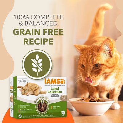 IAMS Advanced Nutrition Grain Free - Land Collection in Gravy 12 x 85g
