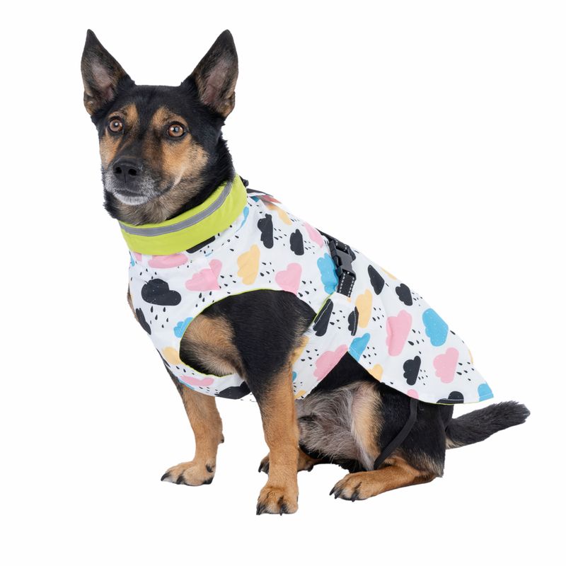 TIAKI Clouds Reversible Dog Raincoat approx. 30cm (Back Length)