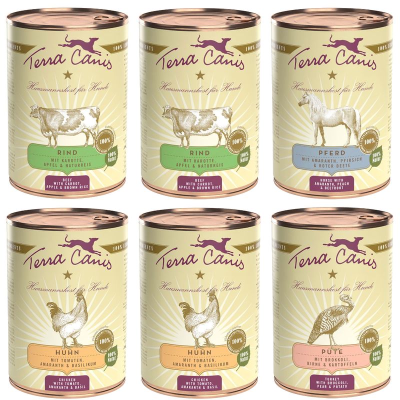 Terra Canis Classic Saver Pack 12 x 400g Beef with Carrot, Apple & Brown Rice